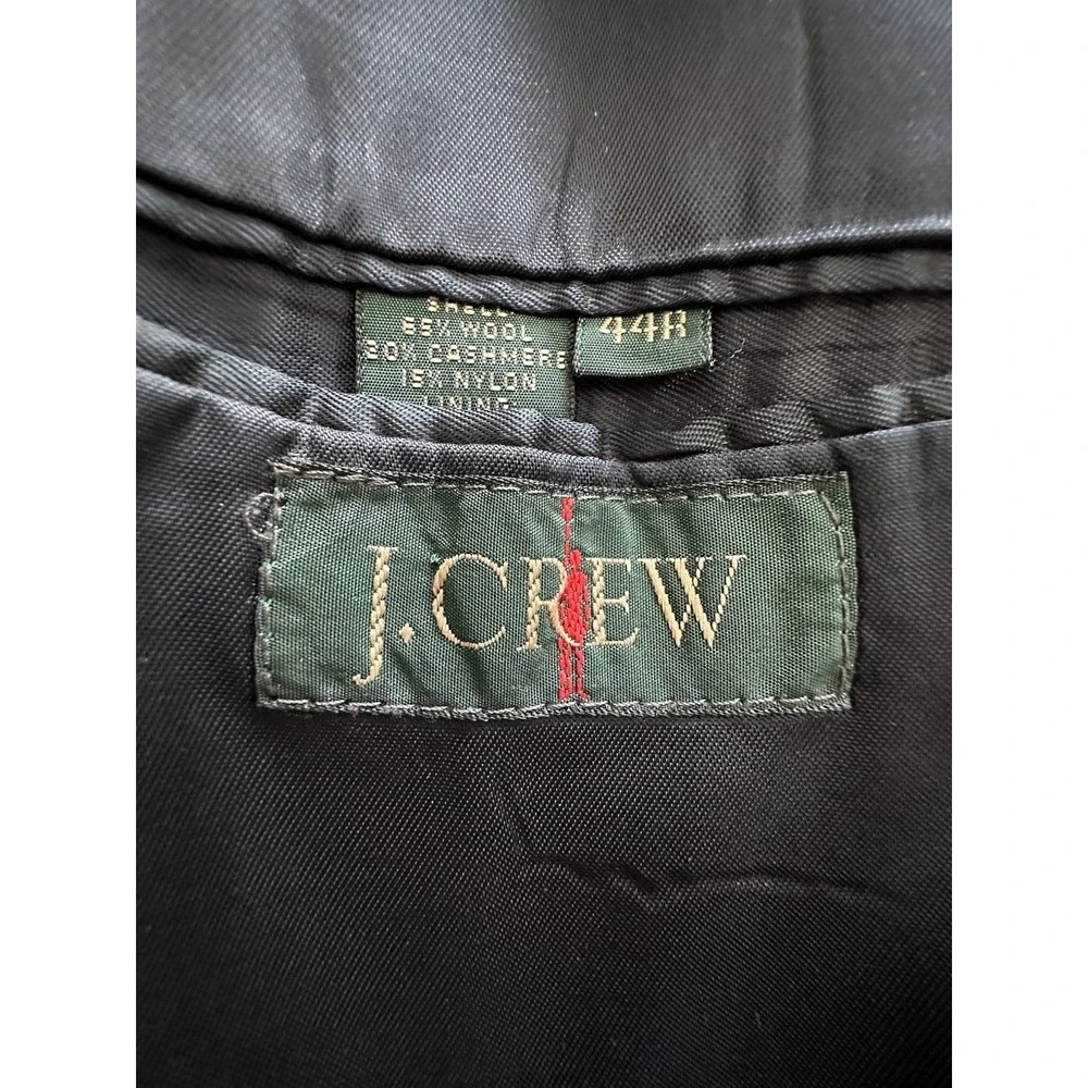 J. Crew‎ Men's Vintage 44R Blue Wool Cashmere Blend Single Breasted Blazer #RR-6